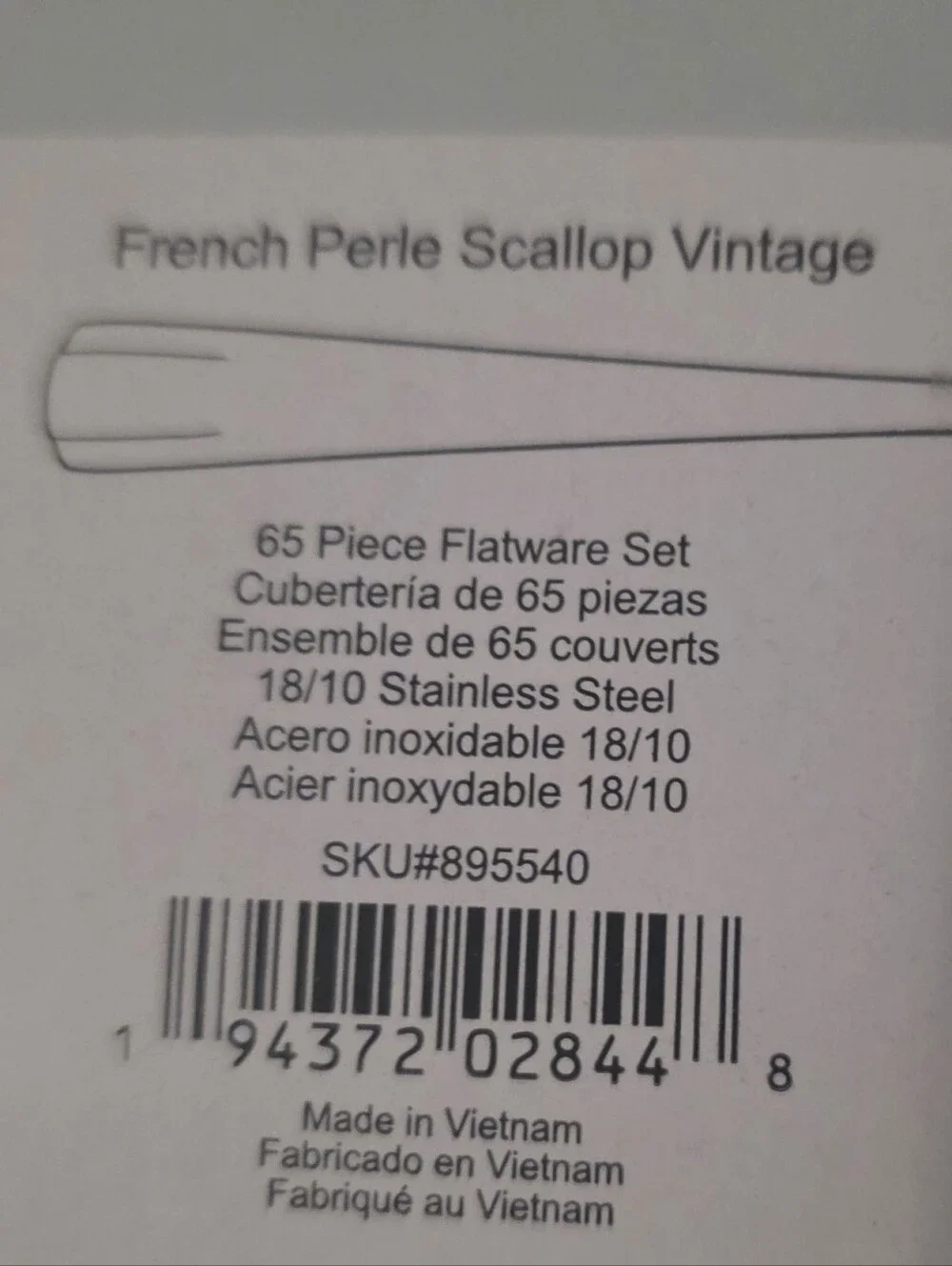 Lenox French Perle Scallop 65 Piece Flatware Set